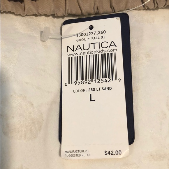 NWT NAUTICA - BOYS Cargo Pant Lt Sand color - Picture 6 of 6